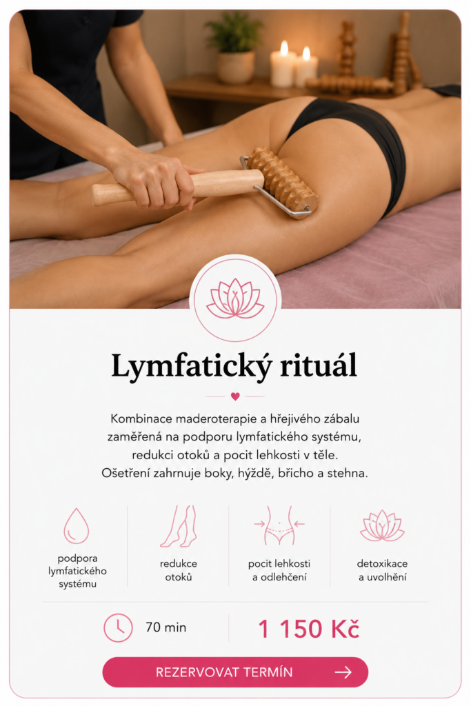 Lymfatická rituál - maderoterapie a hřejivý zábal pro podporu lymfatického systému | Hey Beauty Liberec