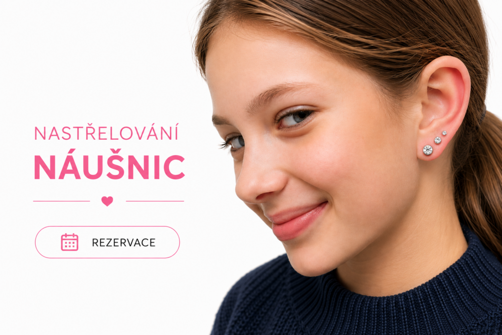 nastřelování náušnic v Liberci Hey beauty