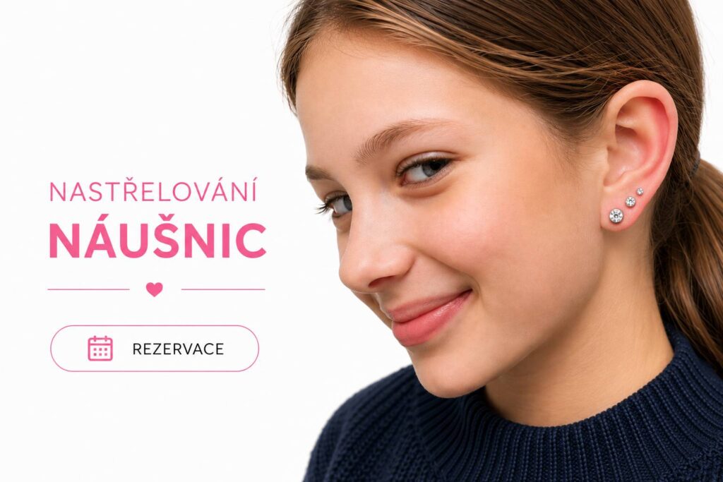 nastřelování náušnic v Liberci Hey beauty