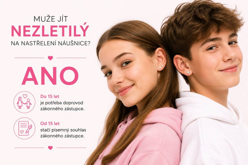 nastřelování náušnic v Liberci Hey beauty