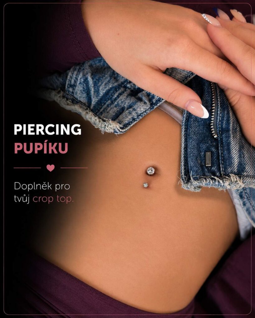 Piercing pupíku belly piercing v Liberci - profesionální aplikace v salonu Hey Beauty